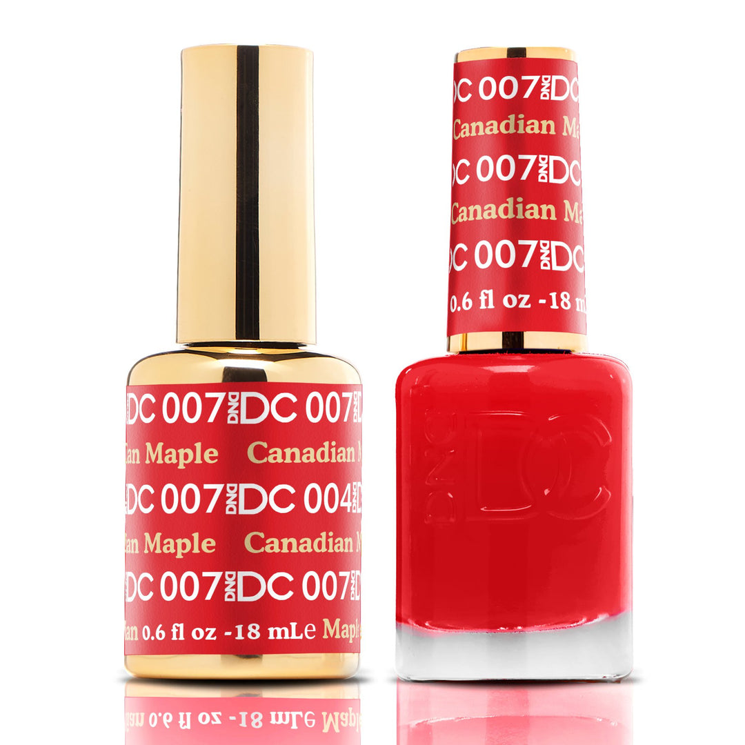 DND DUO Nail Lacquer and UV|LED Gel Polish Canadian Maple DC007 (18ml)