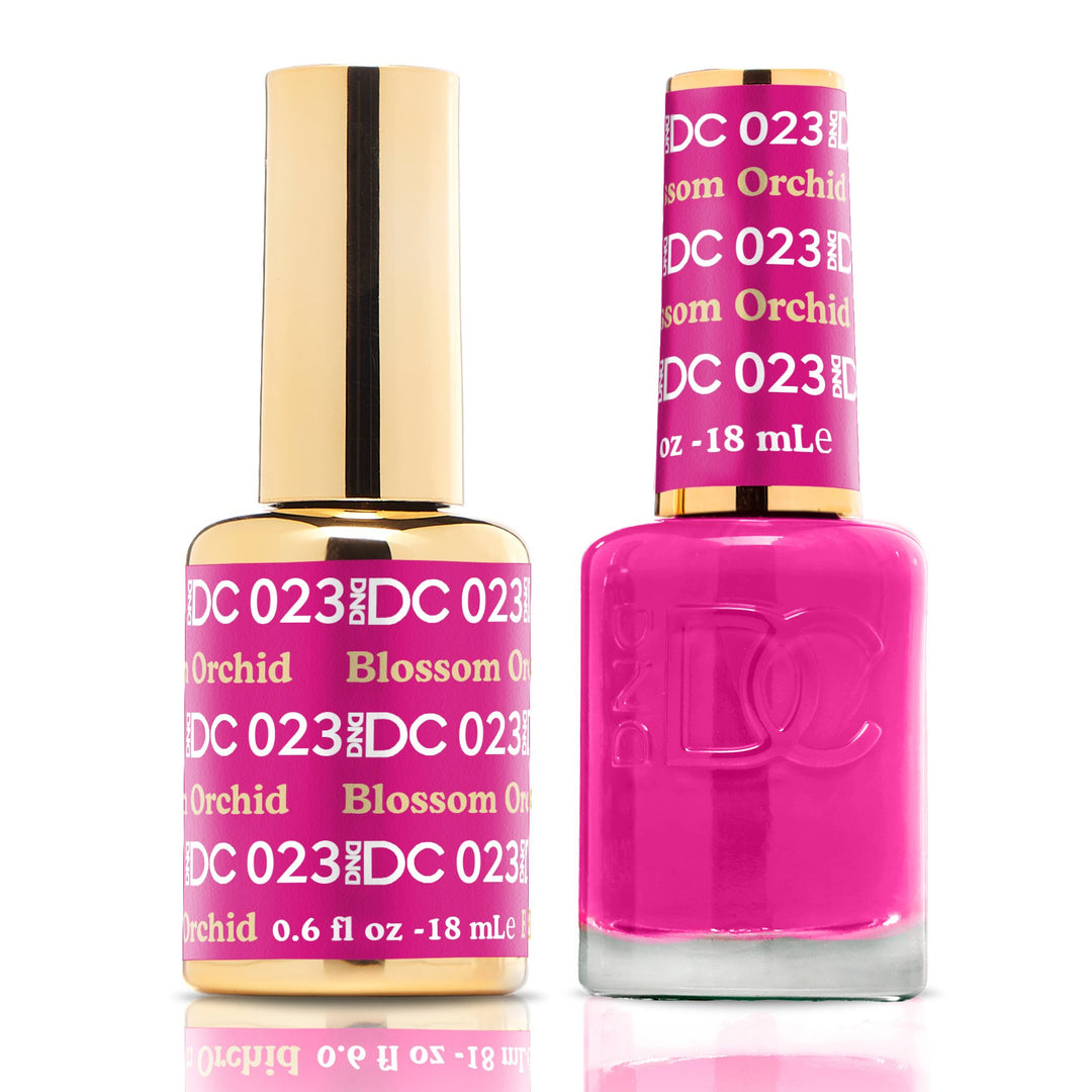DND DUO Nail Lacquer and UV|LED Gel Polish Blossom Orchid DC023 (18ml)