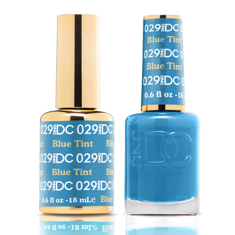 DND DUO Nail Lacquer and UV|LED Gel Polish Blue Tint DC029 (18ml)