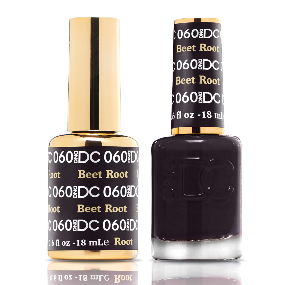 DND DUO Nail Lacquer and UV|LED Gel Polish Beet Root DC060 (18ml)