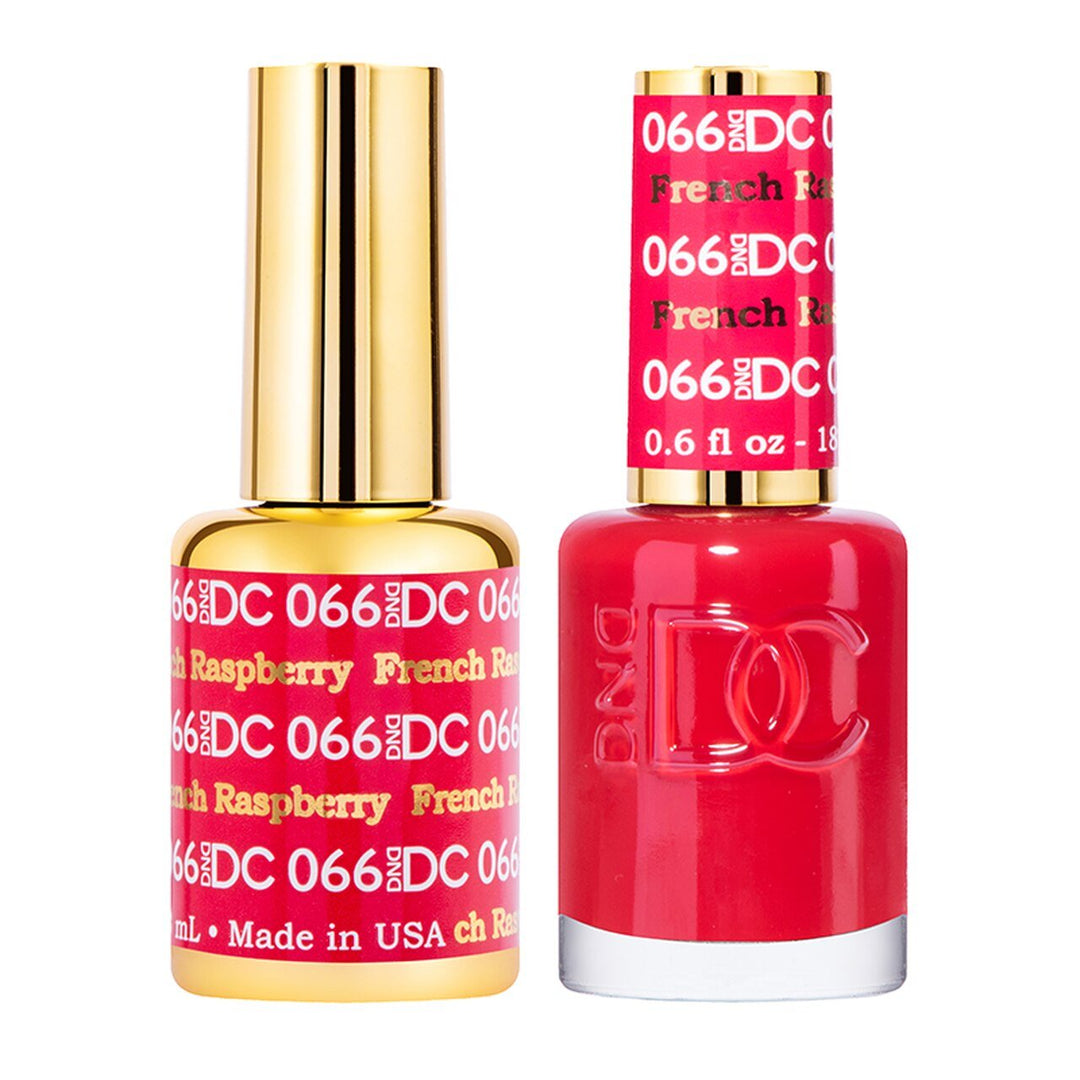 DND DUO Nail Lacquer and UV|LED Gel Polish French Raspberry DC066 (18ml)