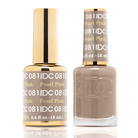 DND DUO Nail Lacquer and UV|LED Gel Polish Pearl Pink DC081 (18ml)