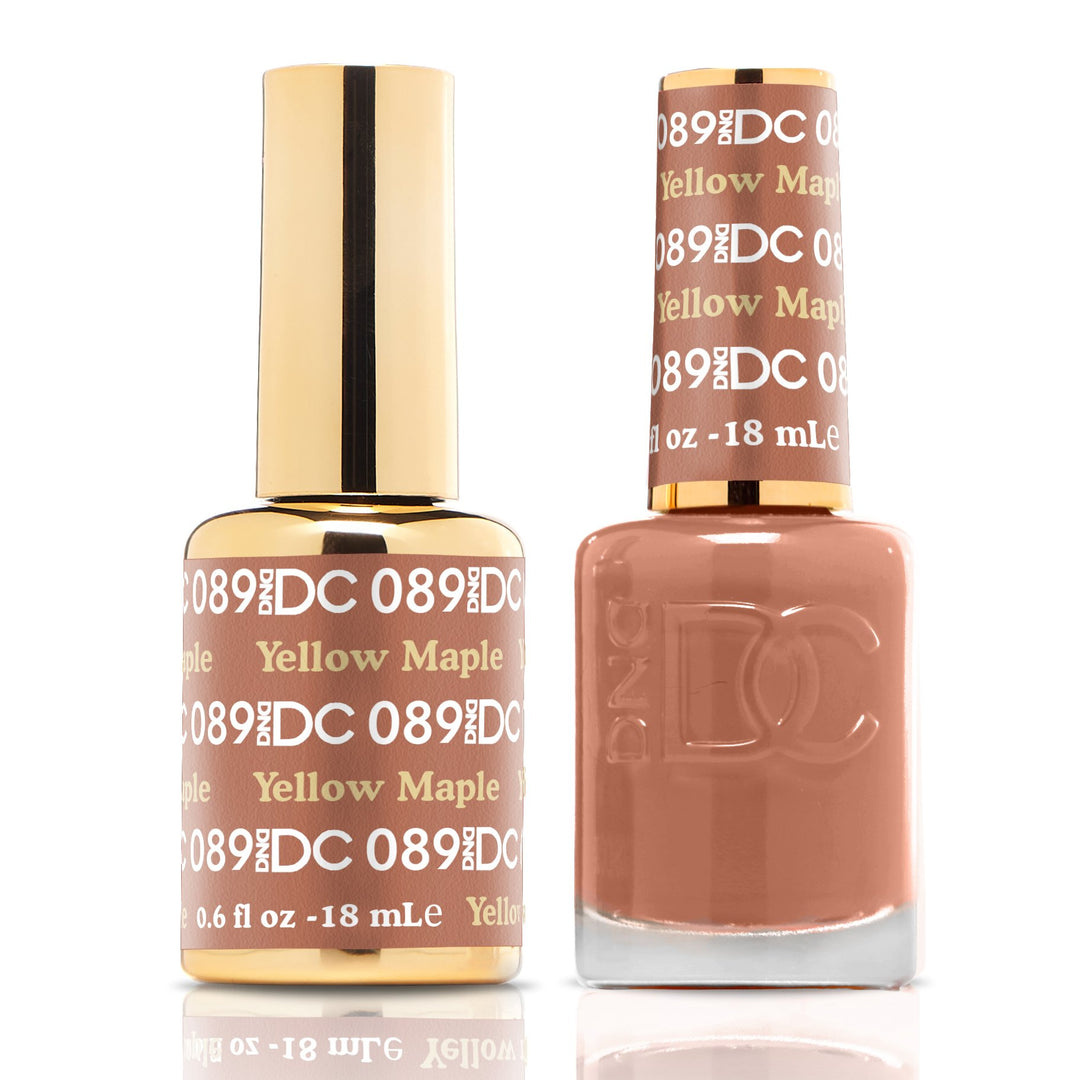 DND DUO Nail Lacquer and UV|LED Gel Polish Yellow Maple DC089 (18ml)