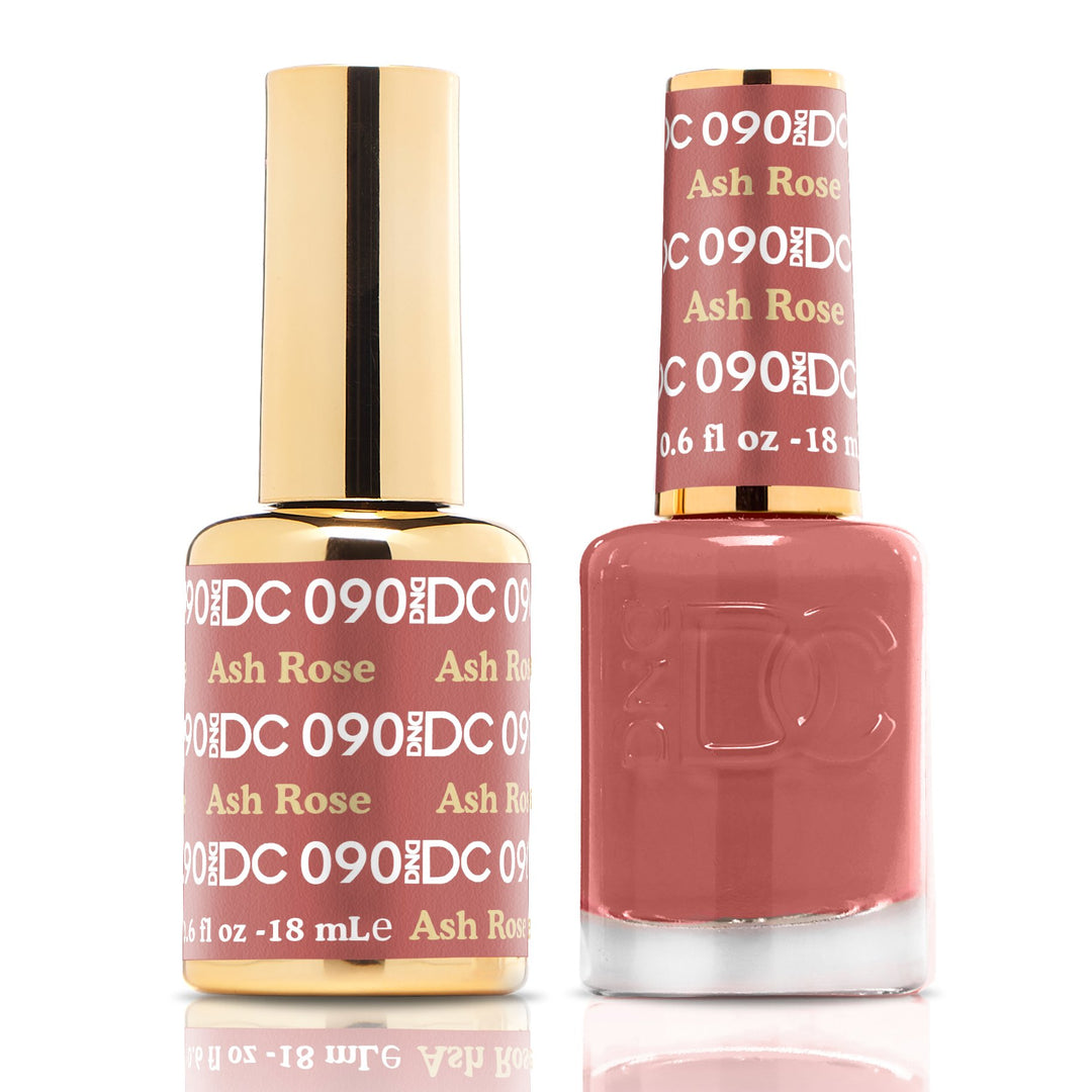 DND DUO Nail Lacquer and UV|LED Gel Polish Ash Rose DC090 (18ml)