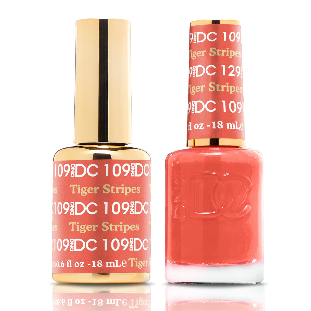 DND DUO Nail Lacquer and UV|LED Gel Polish Tiger Stripes DC109 (18ml)