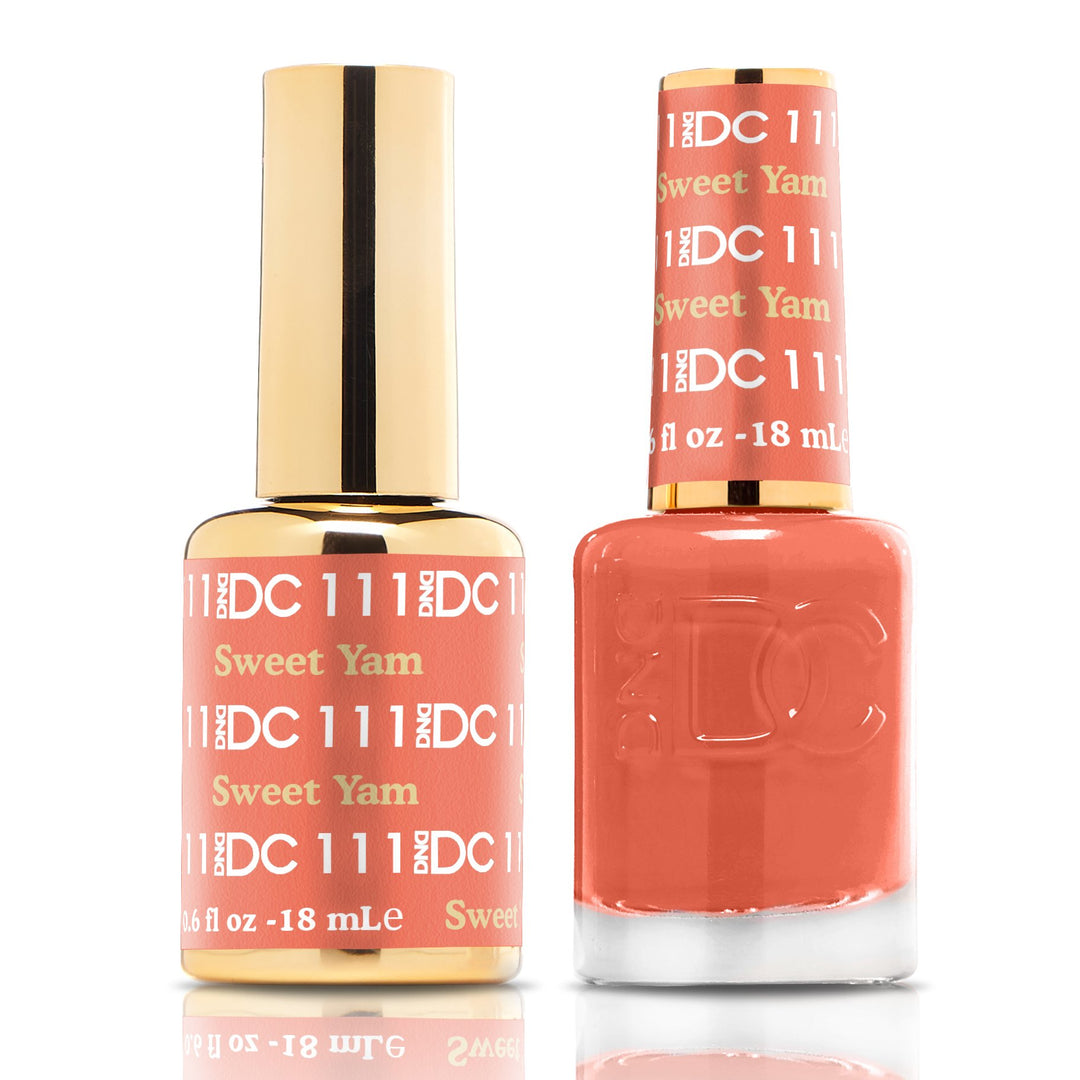 DND DUO Nail Lacquer and UV|LED Gel Polish Sweet Yam DC111 (18ml)