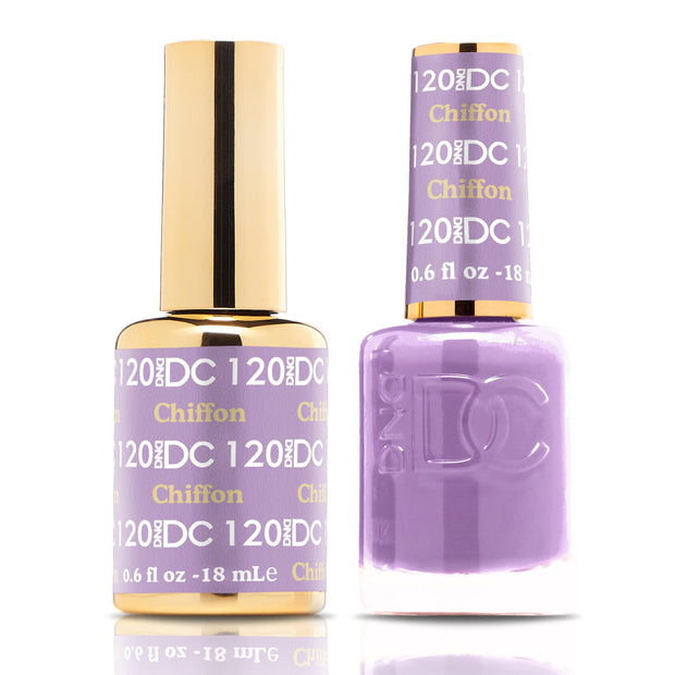 DND DUO Nail Lacquer and UV|LED Gel Polish  Chiffron DC120 (18ml)