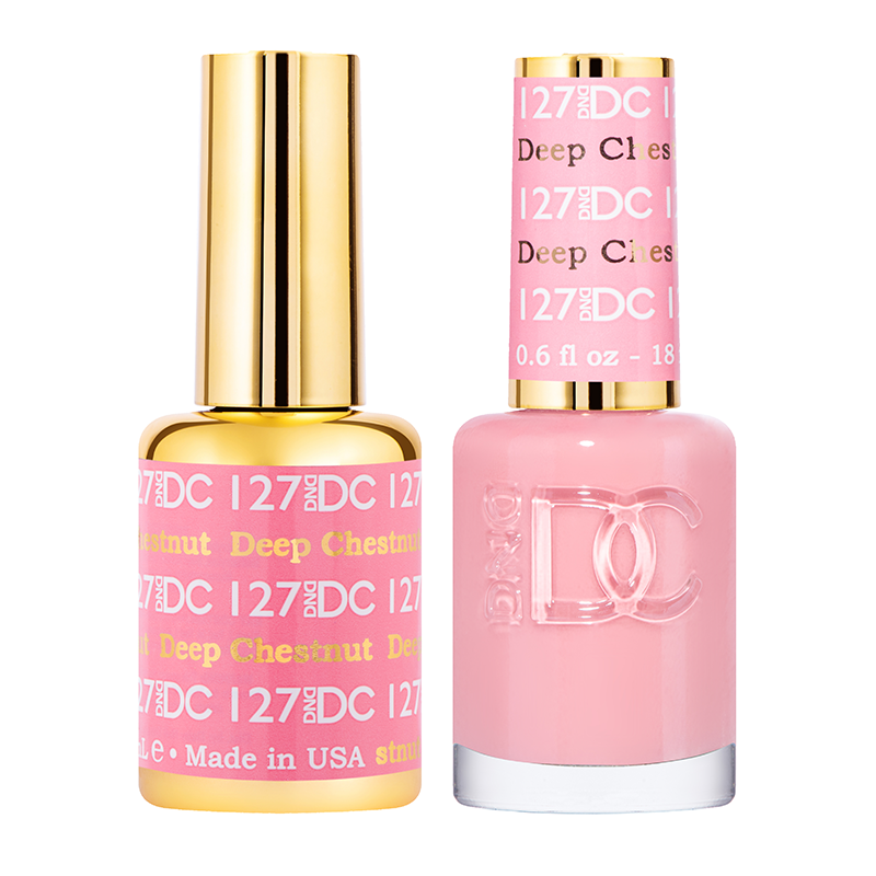 DND DUO Nail Lacquer and UV|LED Gel Polish Deep Chestnut DC127 (18ml)