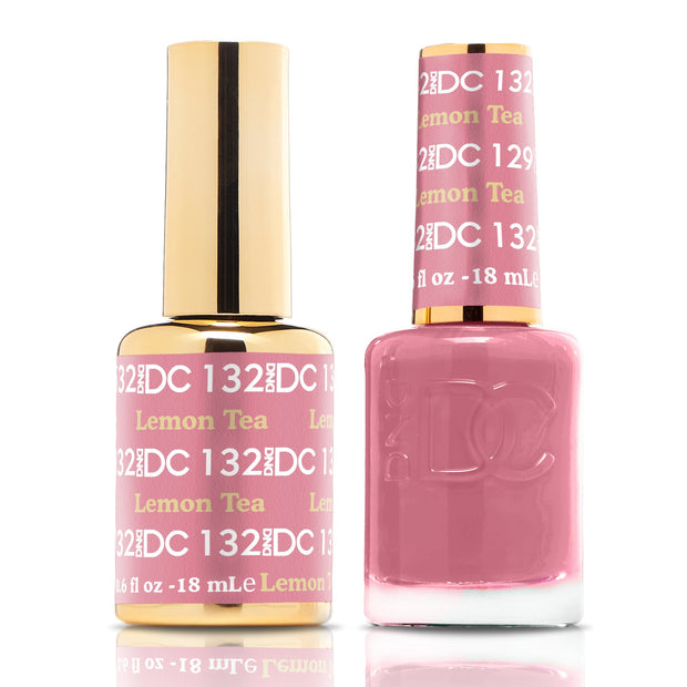 DND DUO Nail Lacquer and UV|LED Gel Polish  Lemon Tea DC132 (18ml)