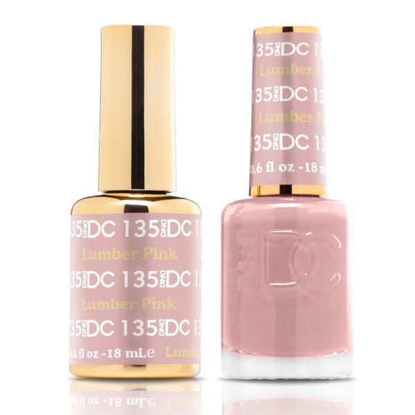 DND DUO Nail Lacquer and UV|LED Gel Polish Lumber Pink DC135 (18ml)