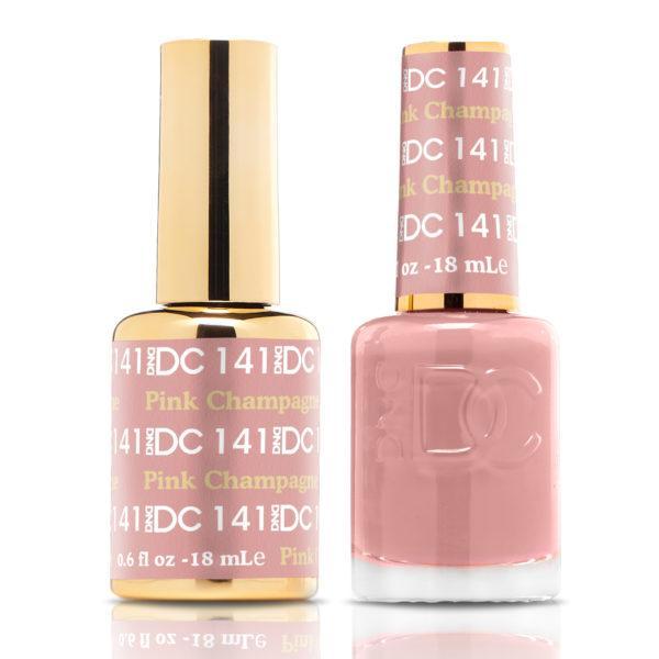 DND DUO Nail Lacquer and UV|LED Gel Polish Pink Champagne DC141 (18ml)