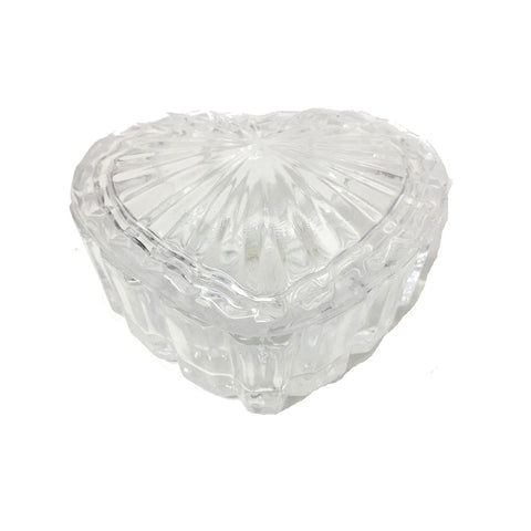 Glass Heart Shape Dappen Dish Jar with Lid (70ml)