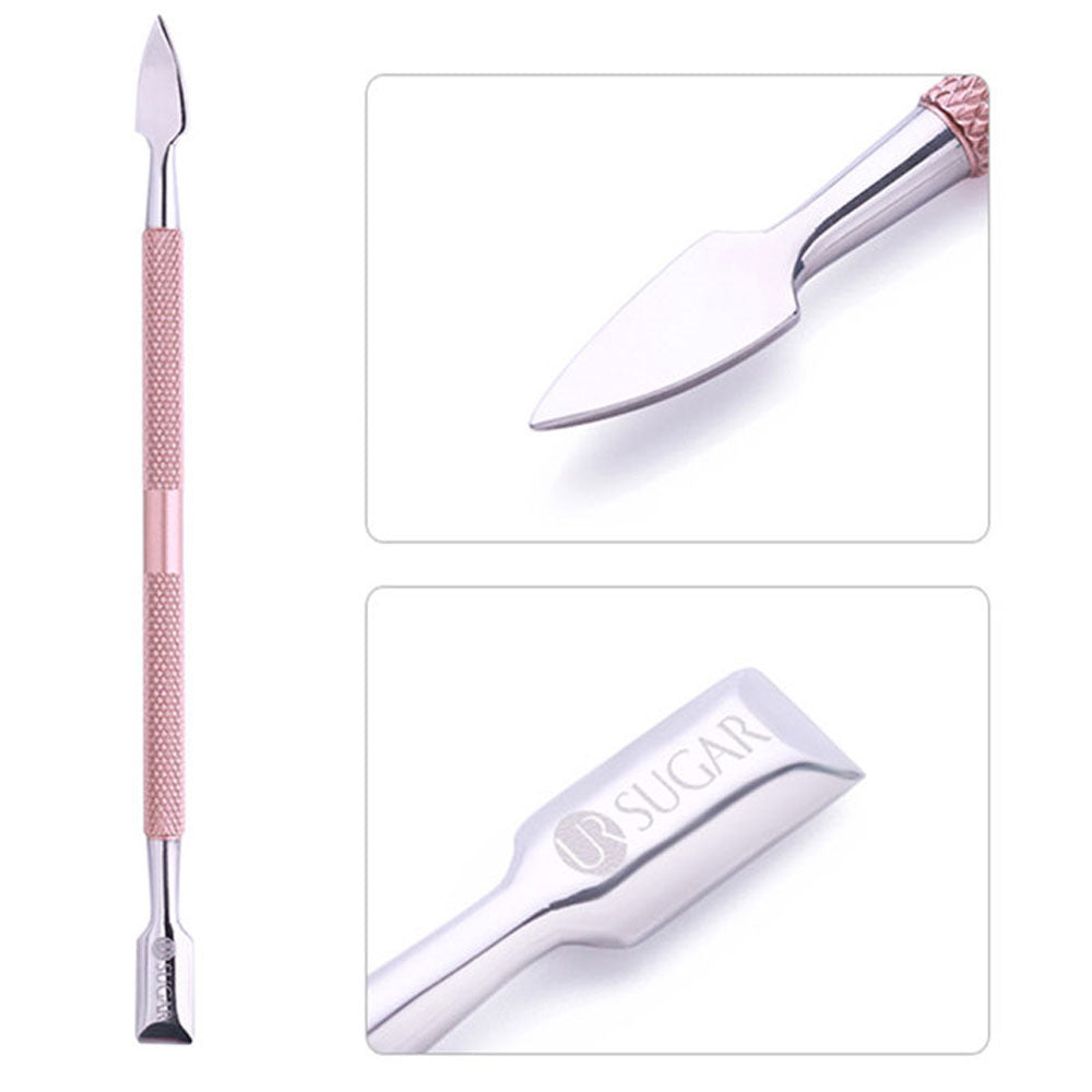 URS Cuticle Pusher Professional Stainless Steel Dual Tool