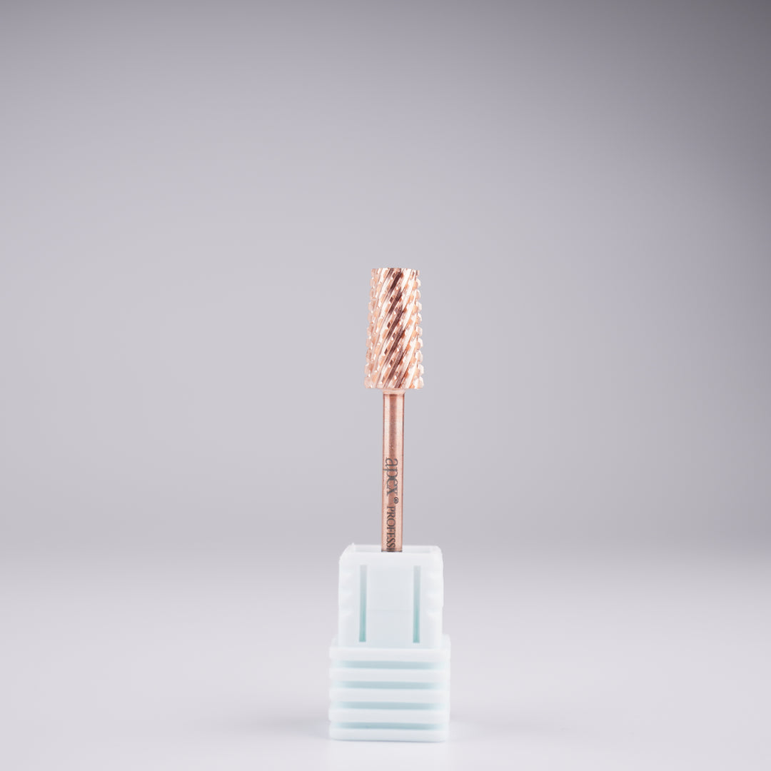 Apex® Professional Tungsten Carbide Electric Nail Drill Bit (Rose Gold, Large Tapered Barrel)