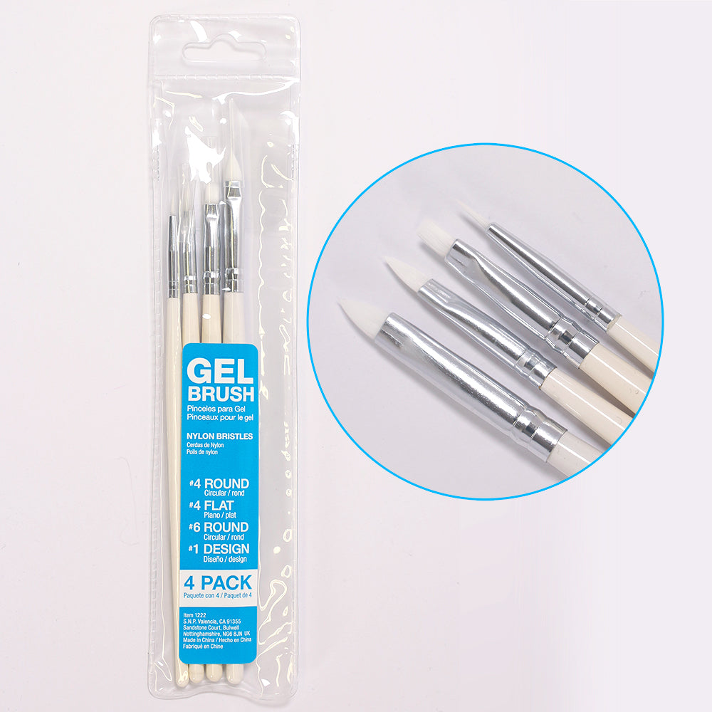 Cuccio Pro Builder Gel Brushes (Pack of 4)