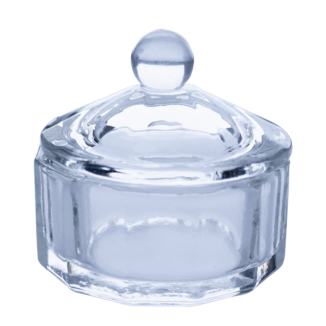 Glass Dappen Dish with Lid (12 sided, 10ml)