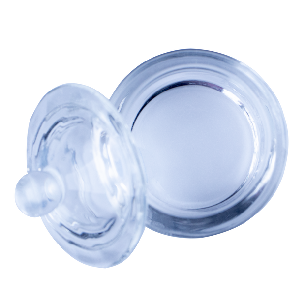 Glass Dappen Dish with Lid (Straight Round, 10ml)