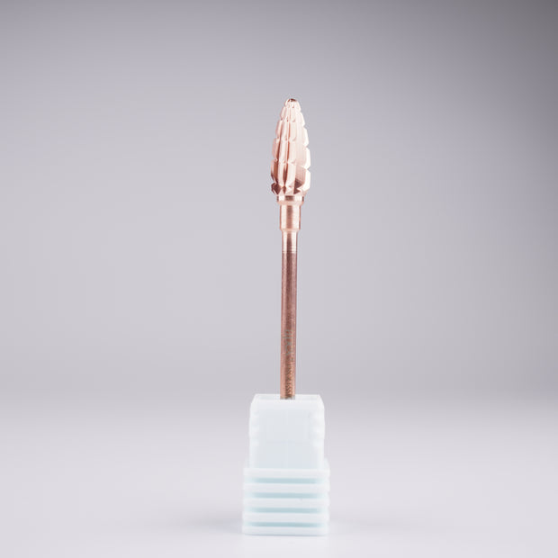 Apex® Professional Tungsten Carbide Electric Nail Drill Bit (Rose Gold, Large Cone)
